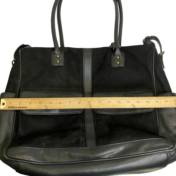 Filson Black Leather Travel Tote Bag - Picture 12 of 13